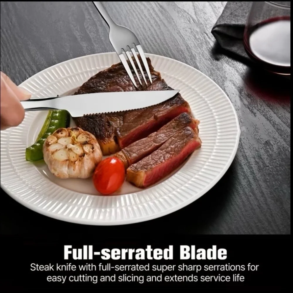 Premium Cutlety Set Steel 20 Pieces - Silver